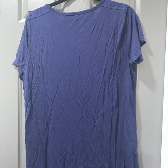 LOFT Women's Deep Blue Short Sleeve Tee - Picture 2 of 5